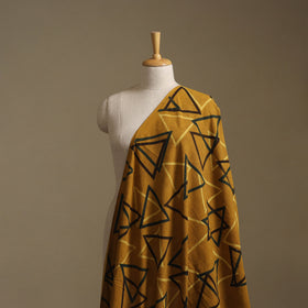 Yellow - Ajrakh Hand Block Print Natural Dyed Cotton Fabric 72