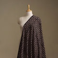 Black - Kutch Hand Block Ajrakh Print Natural Dyed Cotton Fabric 01