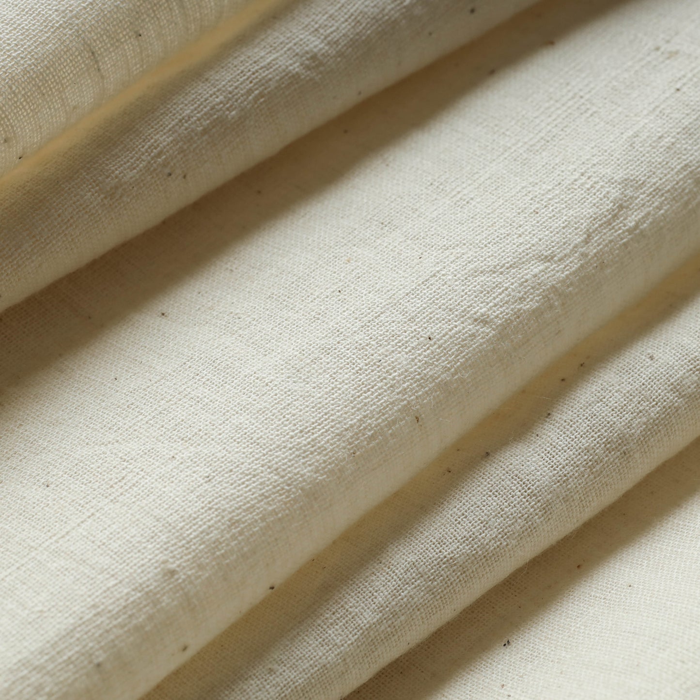 White - 56 x 56 Count Burdwan Handspun Handwoven Fine Cotton Fabric 01
