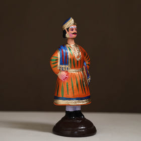 Thanjavur Thalaiyatti Bommai Handpainted Bobble Head Raja Rani Dancing Doll 14