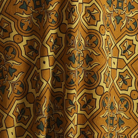 Kutch Hand Block Ajrakh Print Natural Dyed Cotton Fabric 04