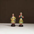 Thanjavur Thalaiyatti Bommai Handpainted Bobble Head Raja Rani Dancing Doll 11