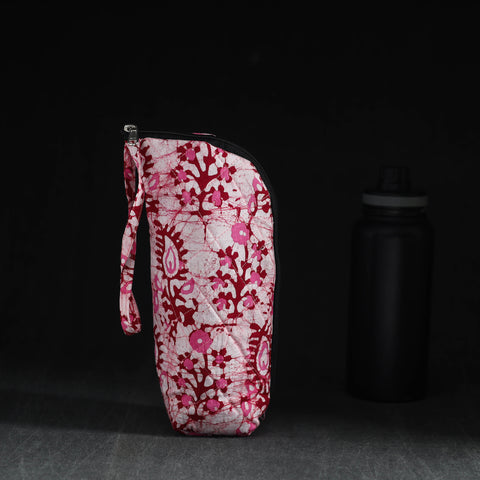  Pink Handmade Cotton 1L Water Bottle Cover