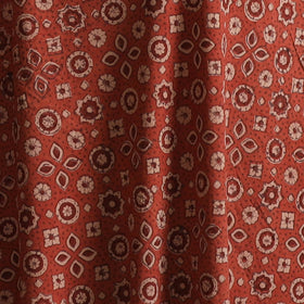 Red - Kutch Hand Block Ajrakh Print Natural Dyed Cotton Fabric 06