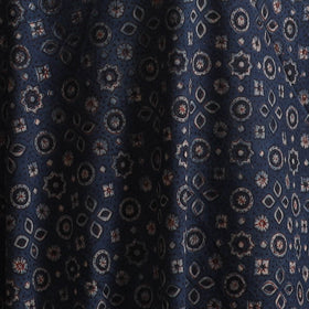 Blue - Kutch Hand Block Ajrakh Print Natural Dyed Cotton Fabric 07