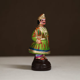 Thanjavur Thalaiyatti Bommai Handpainted Bobble Head Raja Rani Dancing Doll 13