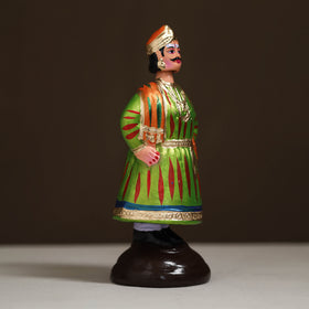 Thanjavur Thalaiyatti Bommai Handpainted Bobble Head Raja Rani Dancing Doll 15