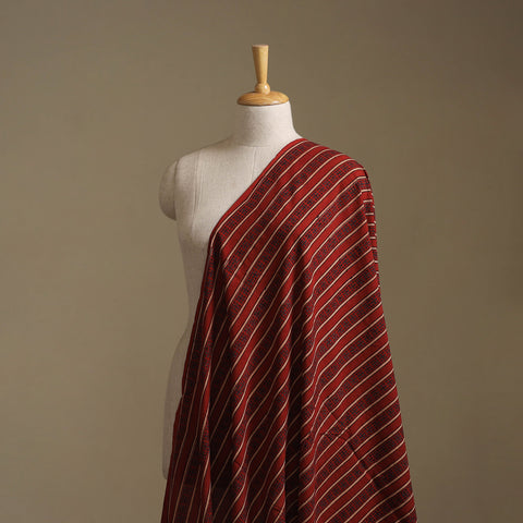 Red - Kutch Hand Block Ajrakh Print Natural Dyed Cotton Fabric 10