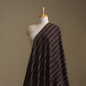 Black - Kutch Hand Block Ajrakh Print Natural Dyed Cotton Fabric 11