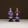 Thanjavur Thalaiyatti Bommai Handpainted Bobble Head Raja Rani Dancing Doll 16
