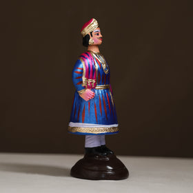 Thanjavur Thalaiyatti Bommai Handpainted Bobble Head Raja Rani Dancing Doll 16