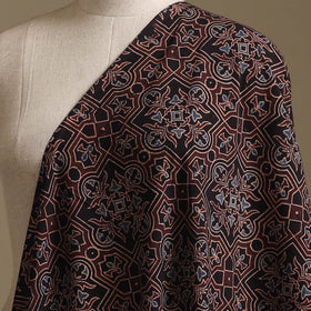 Maroon - Kutch Hand Block Ajrakh Print Natural Dyed Cotton Fabric 13