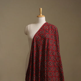 Kutch Hand Block Ajrakh Print Natural Dyed Cotton Fabric 15