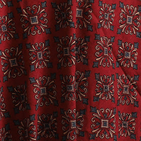 Kutch Hand Block Ajrakh Print Natural Dyed Cotton Fabric 15