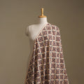Beige - Kutch Hand Block Ajrakh Print Natural Dyed Cotton Fabric 17