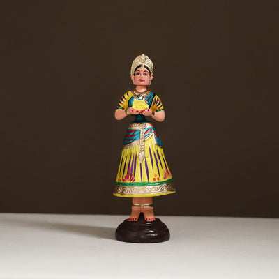 Thanjavur Thalaiyatti Bommai Handpainted Bobble Head Dancing Doll 03