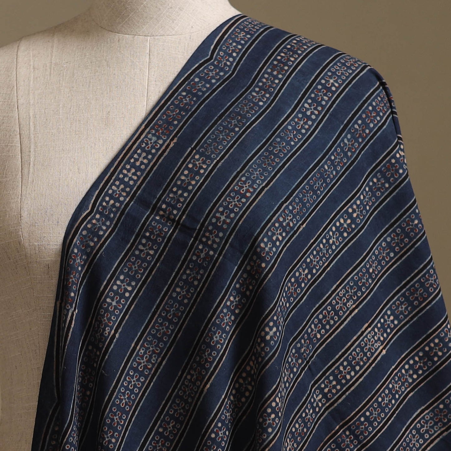 Kutch Hand Block Ajrakh Print Natural Dyed Cotton Fabric 18