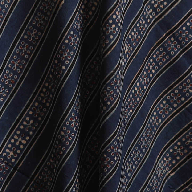 Kutch Hand Block Ajrakh Print Natural Dyed Cotton Fabric 18