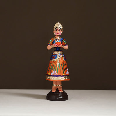 Thanjavur Thalaiyatti Bommai Handpainted Bobble Head Dancing Doll 04