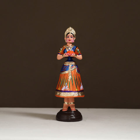 Thanjavur Thalaiyatti Bommai Handpainted Bobble Head Dancing Doll 04