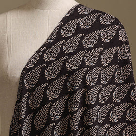 Black - Kutch Hand Block Ajrakh Print Natural Dyed Cotton Fabric 19