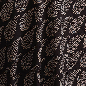 Black - Kutch Hand Block Ajrakh Print Natural Dyed Cotton Fabric 19