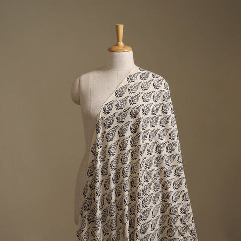 Cream -  Kutch Hand Block Ajrakh Print Natural Dyed Cotton Fabric 20