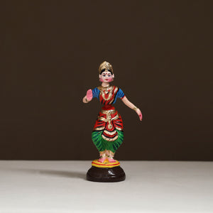 Thanjavur Thalaiyatti Bommai Handpainted Bobble Head Bharatanatyam Dancing Doll 06