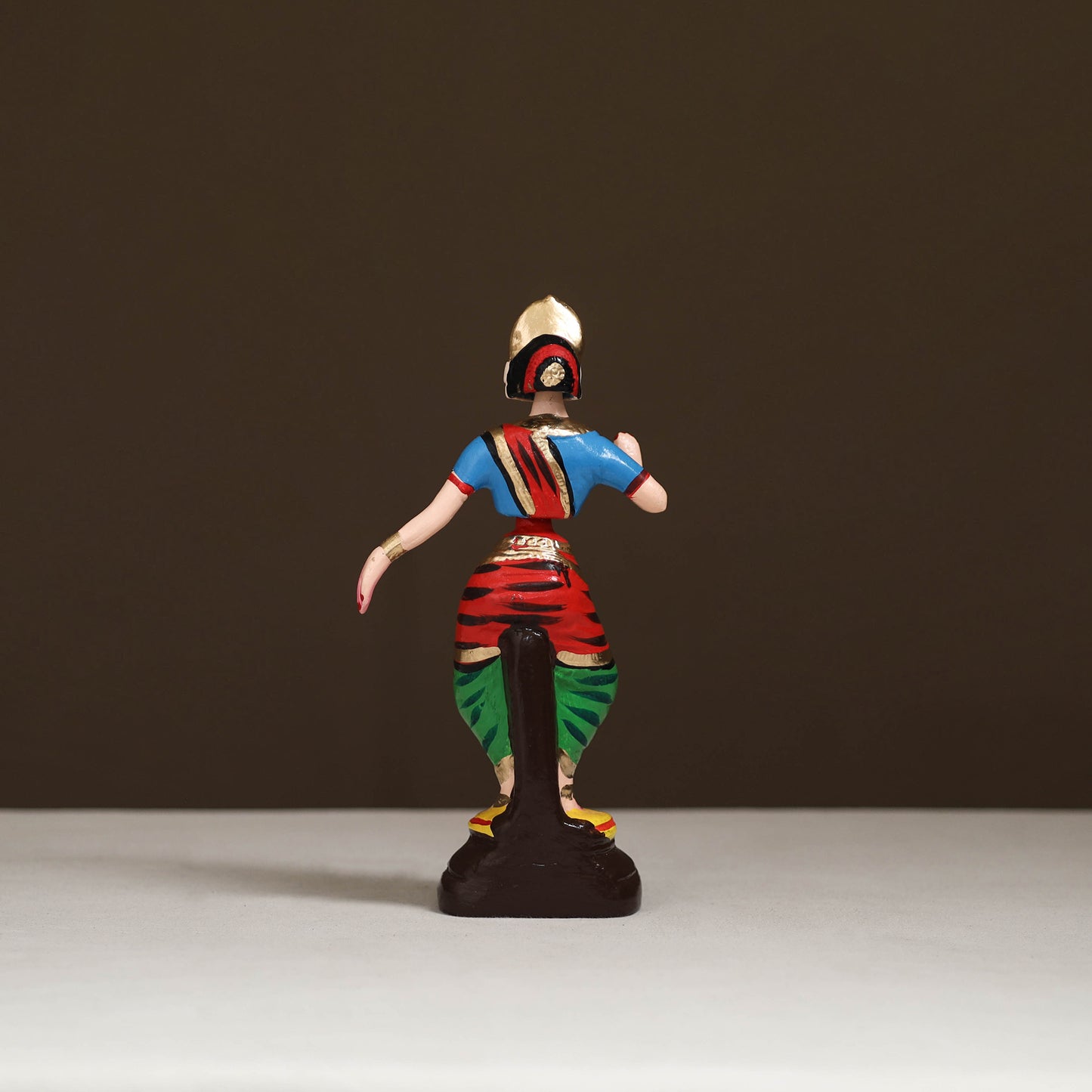 Thanjavur Thalaiyatti Bommai Handpainted Bobble Head Bharatanatyam Dancing Doll 06