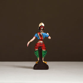 Thanjavur Thalaiyatti Bommai Handpainted Bobble Head Bharatanatyam Dancing Doll 06