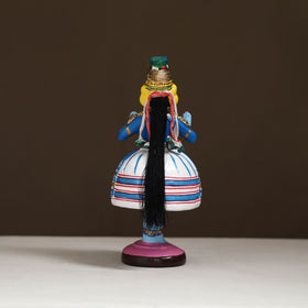 Thanjavur Thalaiyatti Bommai Handpainted Bobble Head Kathakali Dancing Doll 09