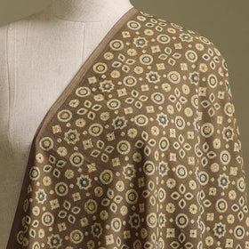 Beige - Kutch Hand Block Ajrakh Print Natural Dyed Cotton Fabric 24