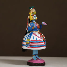 Thanjavur Thalaiyatti Bommai Handpainted Bobble Head Kathakali Dancing Doll 09