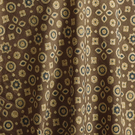 Beige - Kutch Hand Block Ajrakh Print Natural Dyed Cotton Fabric 24