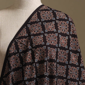 Black - Kutch Hand Block Ajrakh Print Natural Dyed Cotton Fabric 25