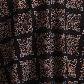 Black - Kutch Hand Block Ajrakh Print Natural Dyed Cotton Fabric 25