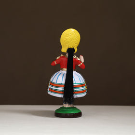 Thanjavur Thalaiyatti Bommai Handpainted Bobble Head Kathakali Dancing Doll 10