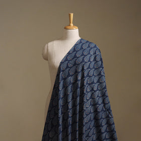 Blue - Kutch Hand Block Ajrakh Print Natural Dyed Cotton Fabric 27