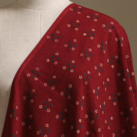 Red - Kutch Hand Block Ajrakh Print Natural Dyed Cotton Fabric 30