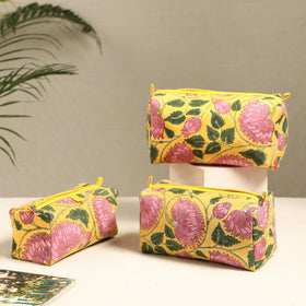  Handmade Cotton Toiletry Bags (Set of 3) 15 