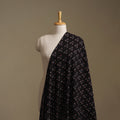 Black - Kutch Hand Block Ajrakh Print Natural Dyed Cotton Fabric 32