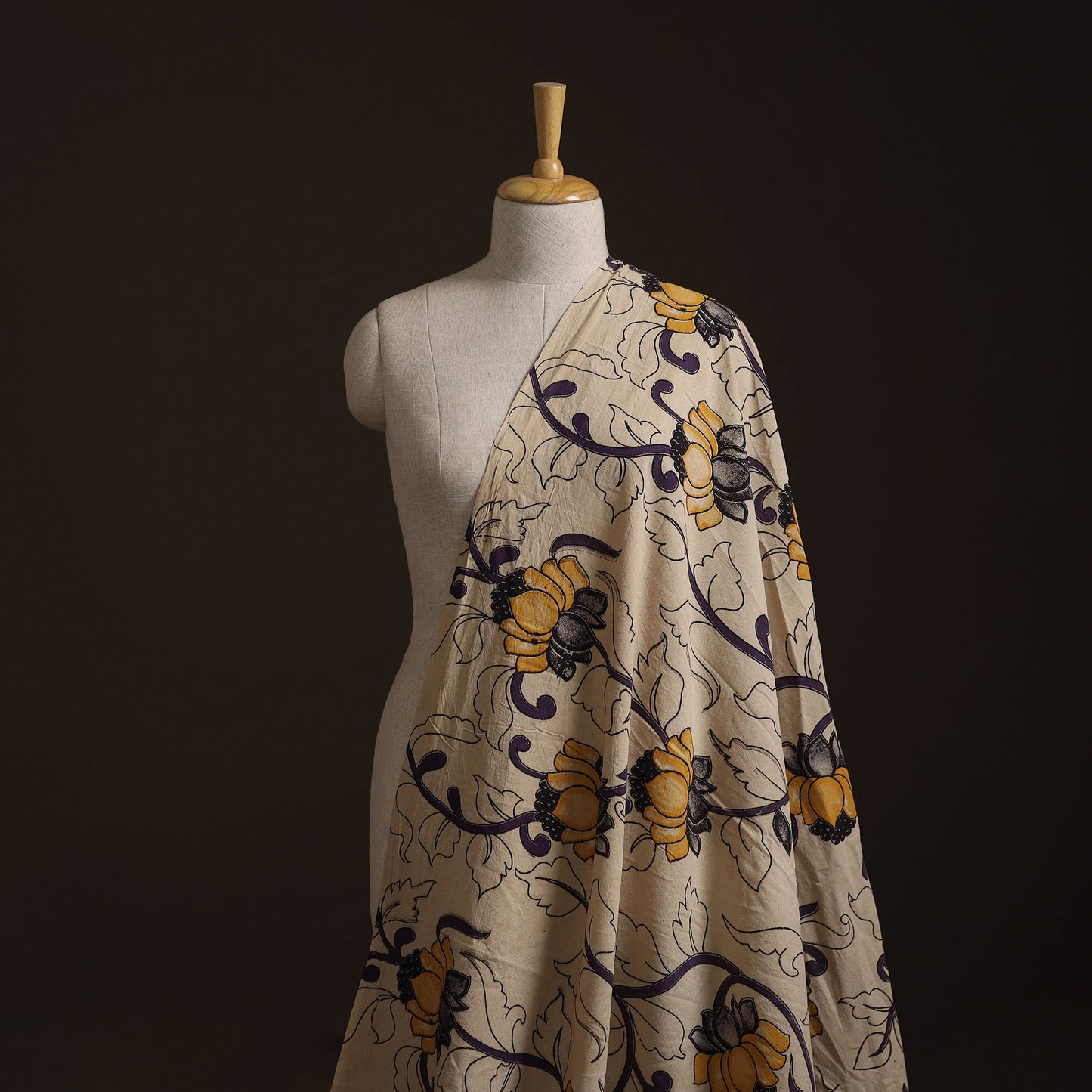 Kalamkari Printed Cotton Fabric 17