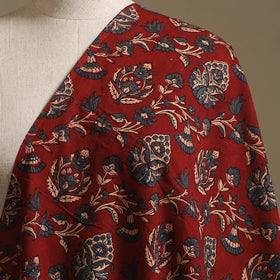 Maroon - Kutch Hand Block Ajrakh Print Natural Dyed Cotton Fabric 33