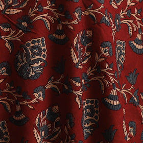 Maroon - Kutch Hand Block Ajrakh Print Natural Dyed Cotton Fabric 33