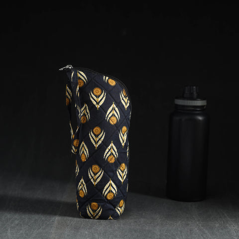 Black Handmade Cotton 1L Water Bottle Cover