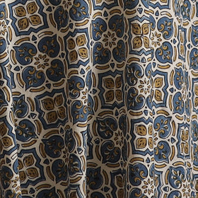 Gray - Kutch Hand Block Ajrakh Print Natural Dyed Cotton Fabric 38