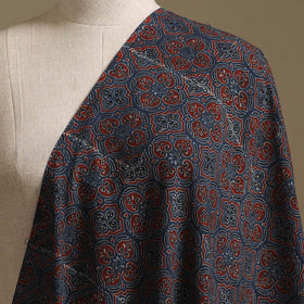 Black - Kutch Hand Block Ajrakh Print Natural Dyed Cotton Fabric 39