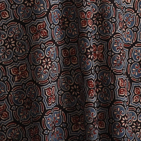 Kutch Hand Block Ajrakh Print Natural Dyed Cotton Fabric 40