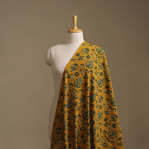 Yellow - Kutch Hand Block Ajrakh Print Natural Dyed Cotton Fabric 43