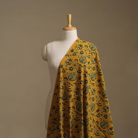 Yellow - Kutch Hand Block Ajrakh Print Natural Dyed Cotton Fabric 43